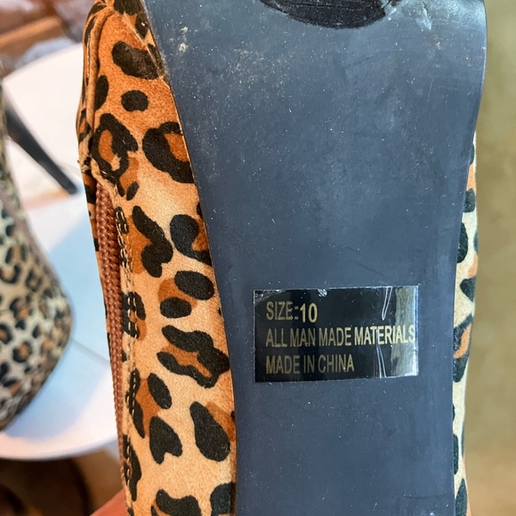 Charlotte Russe peep today leopard print platform stiletto. Size 10 - Picture 7 of 10